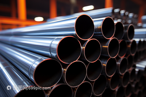 钢铁森林的见证——堆积如山的钢管与圆钢